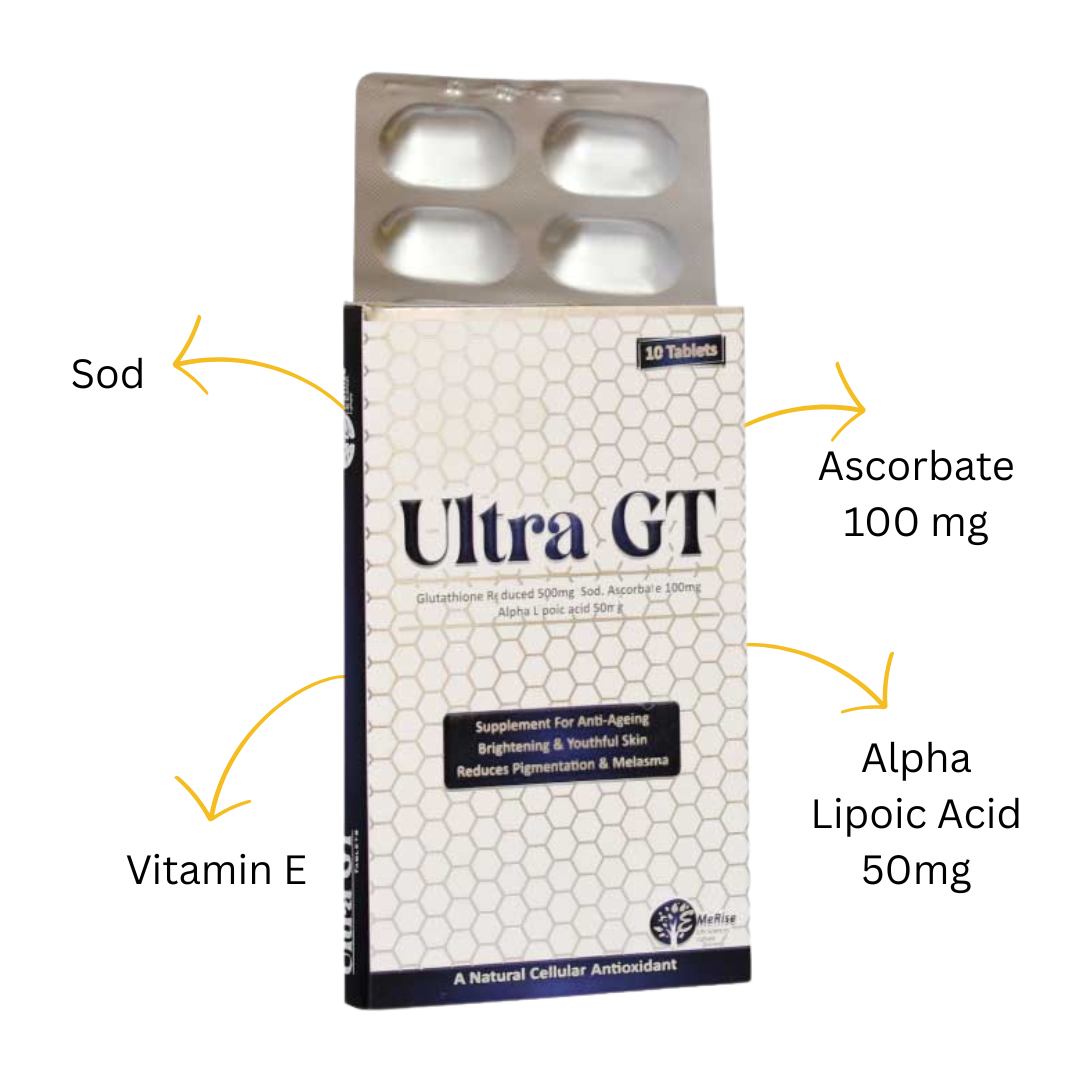 Ultra-GT Glutathione Tablets – Advanced Skin Whitening & Anti-Aging Formula