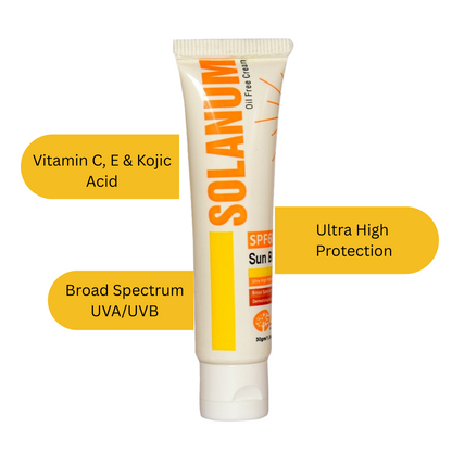 Solanum Sunblock SPF 60 – Best Sunblock for All type of Skin, UVA/UVB Protection & Hyperpigmentation Control