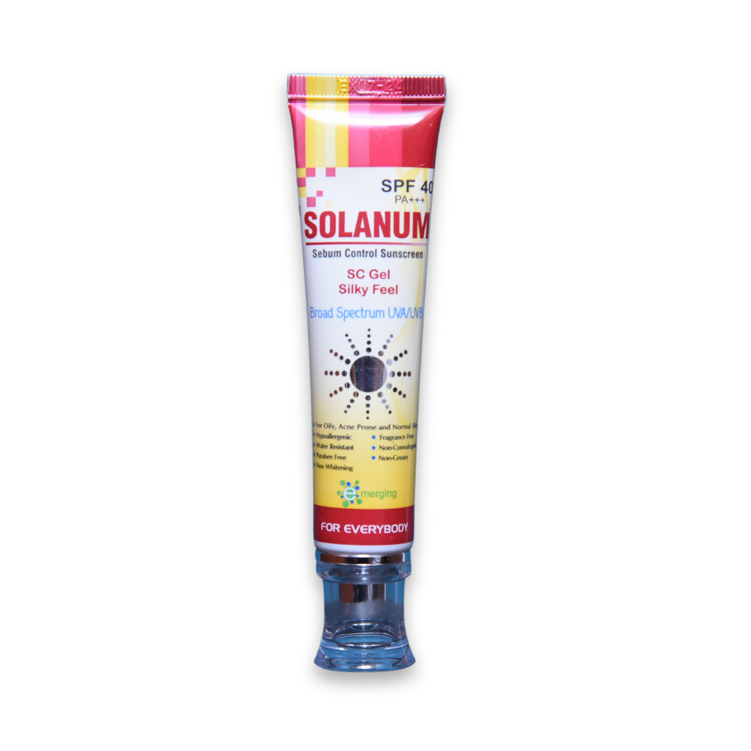 Solanum SC Gel SPF 40 – Best Sunblock in Pakistan for all type of Skin, Broad-Spectrum UV Protection